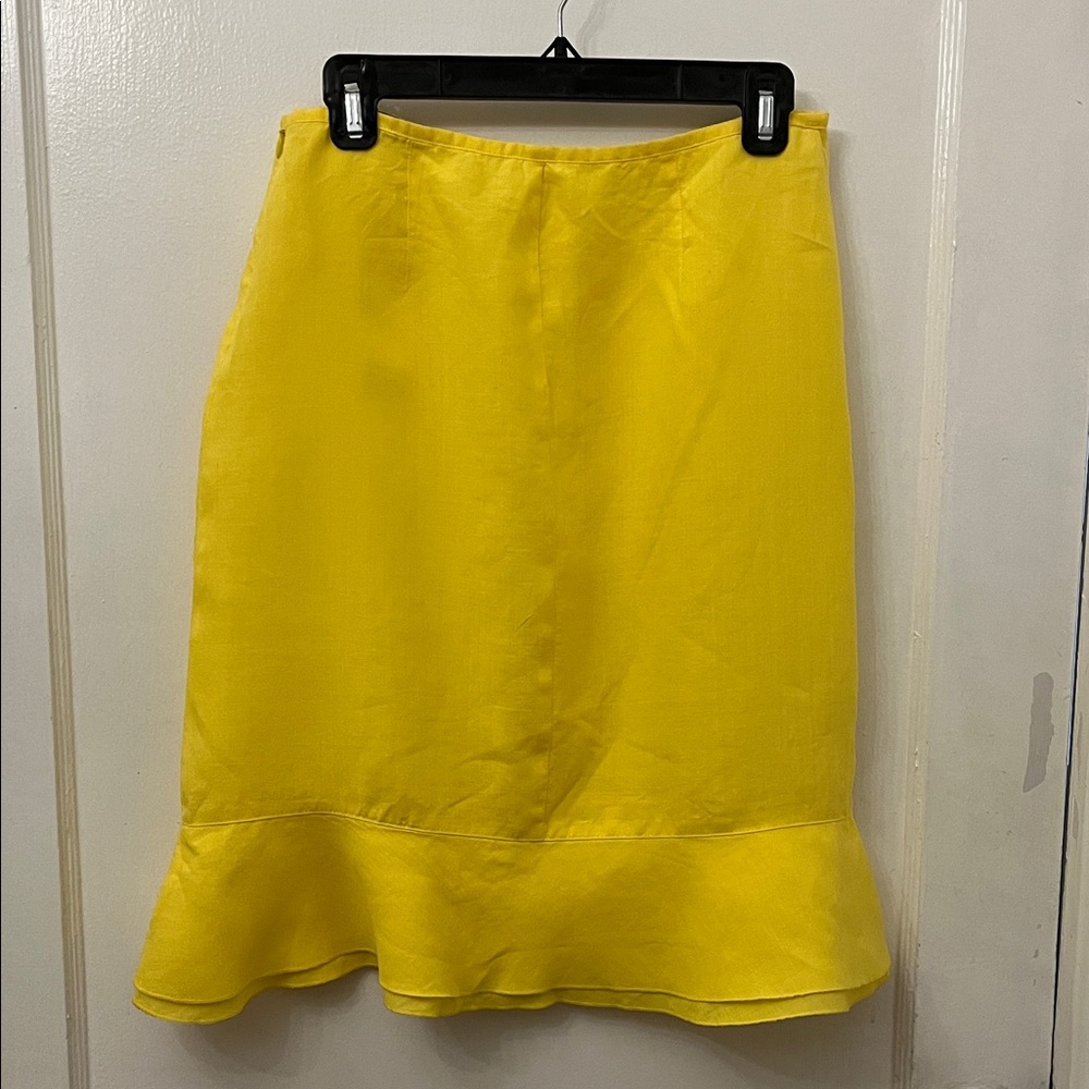 United Colors Of Benetton Vibrant Yellow Pencil Skirt